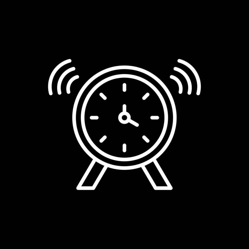 Clock Line Inverted Icon Design vector