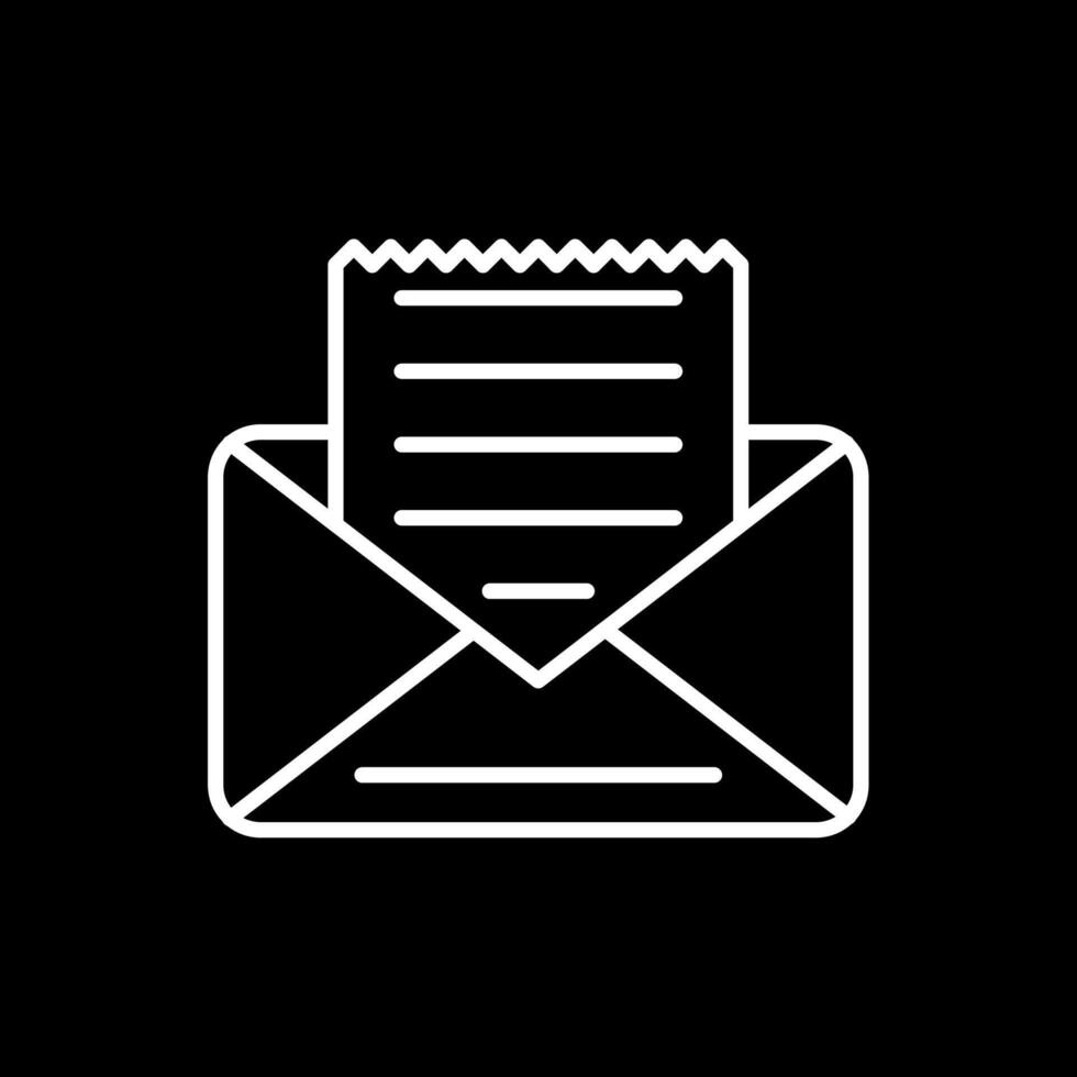Envelope Line Inverted Icon Design vector