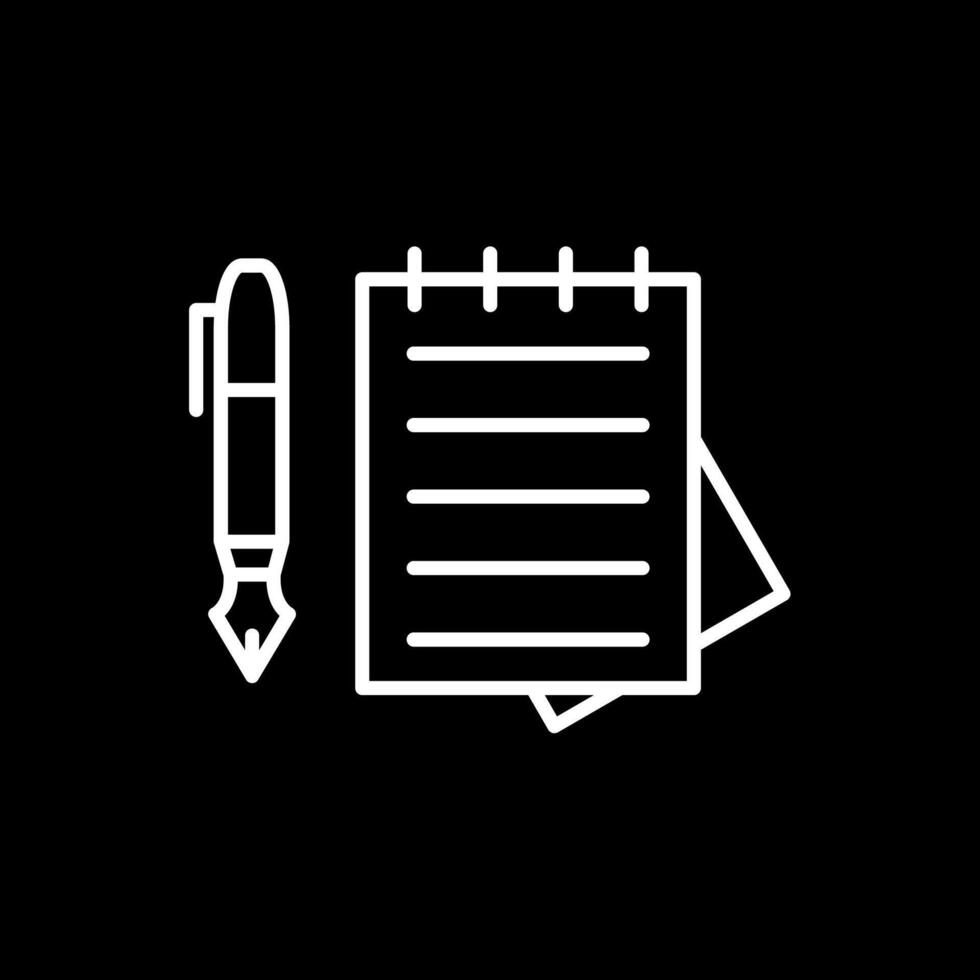 Documents Line Inverted Icon Design vector