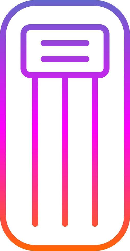 Beach Mattress Line Gradient Icon Design vector
