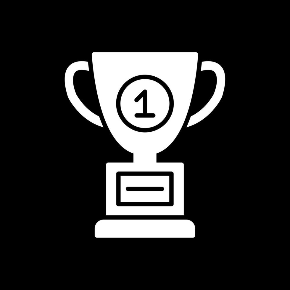Cup Glyph Inverted Icon Design vector
