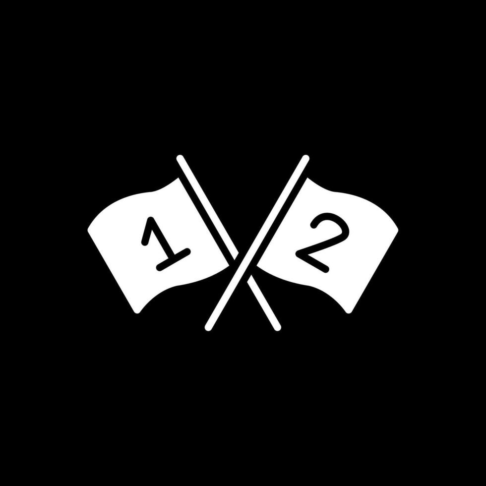 Flags Glyph Inverted Icon Design vector