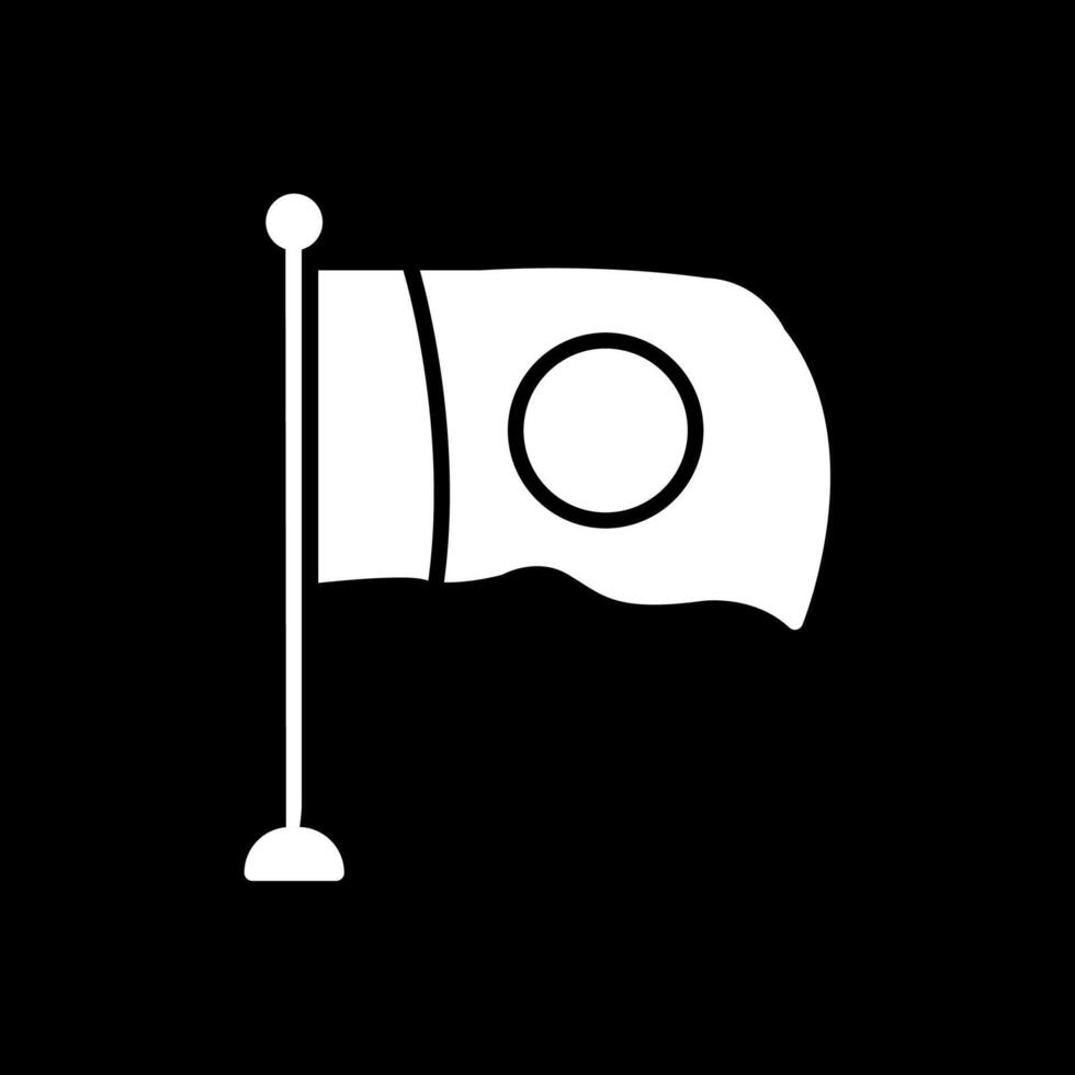 Flag Glyph Inverted Icon Design vector