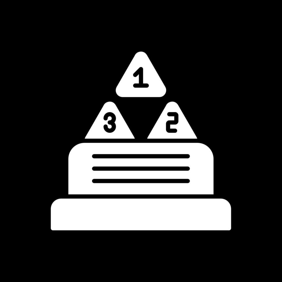 Number Glyph Inverted Icon Design vector