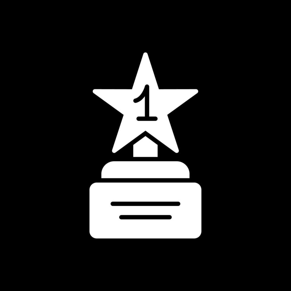 Star Glyph Inverted Icon Design vector