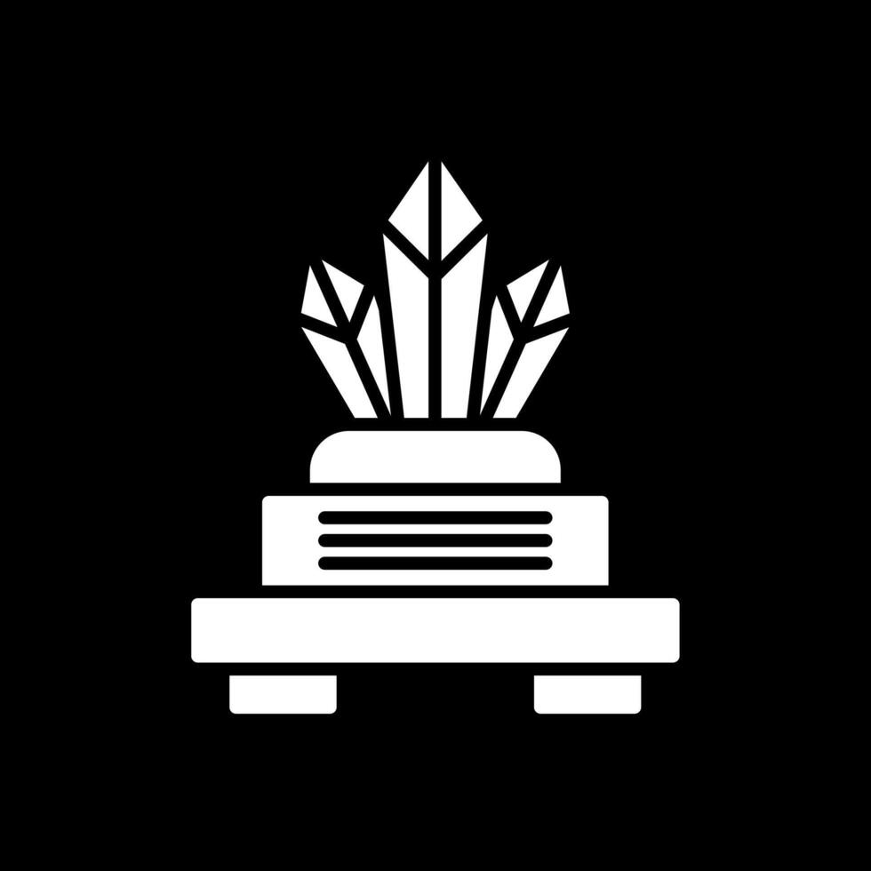 Crystals Glyph Inverted Icon Design vector