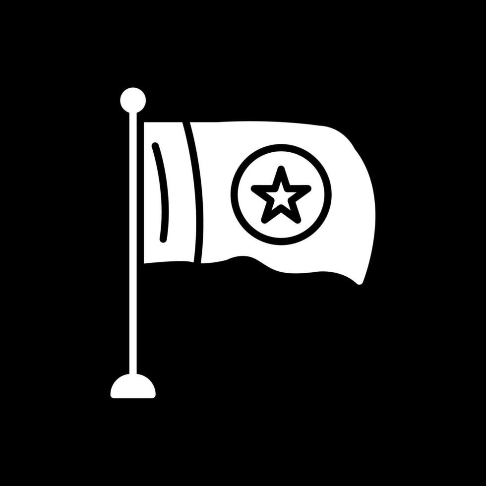 Flag Glyph Inverted Icon Design vector