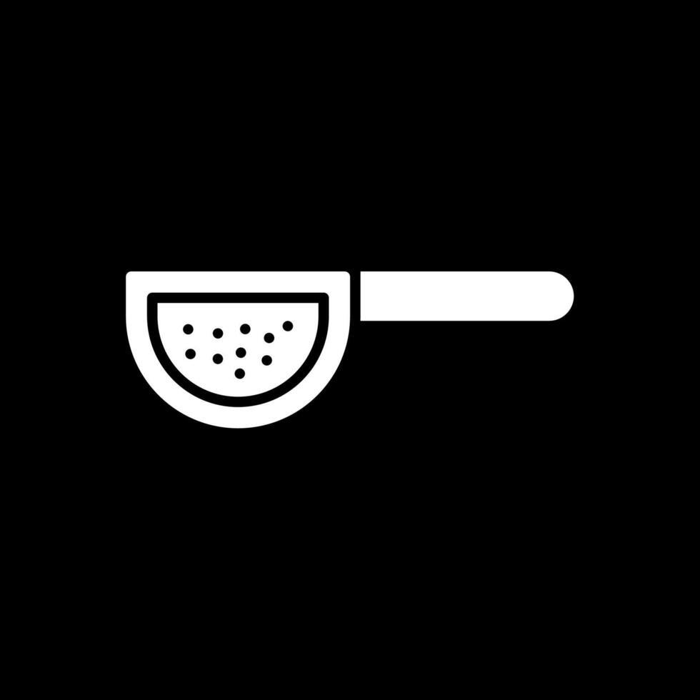 Sieves Glyph Inverted Icon Design vector