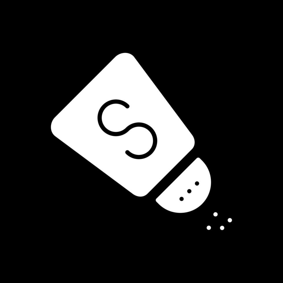 Salt Shaker Glyph Inverted Icon Design vector