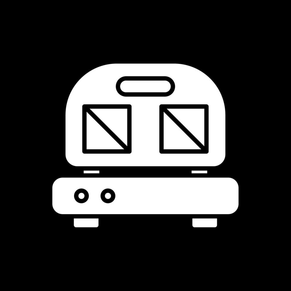 Sandwich Press Glyph Inverted Icon Design vector