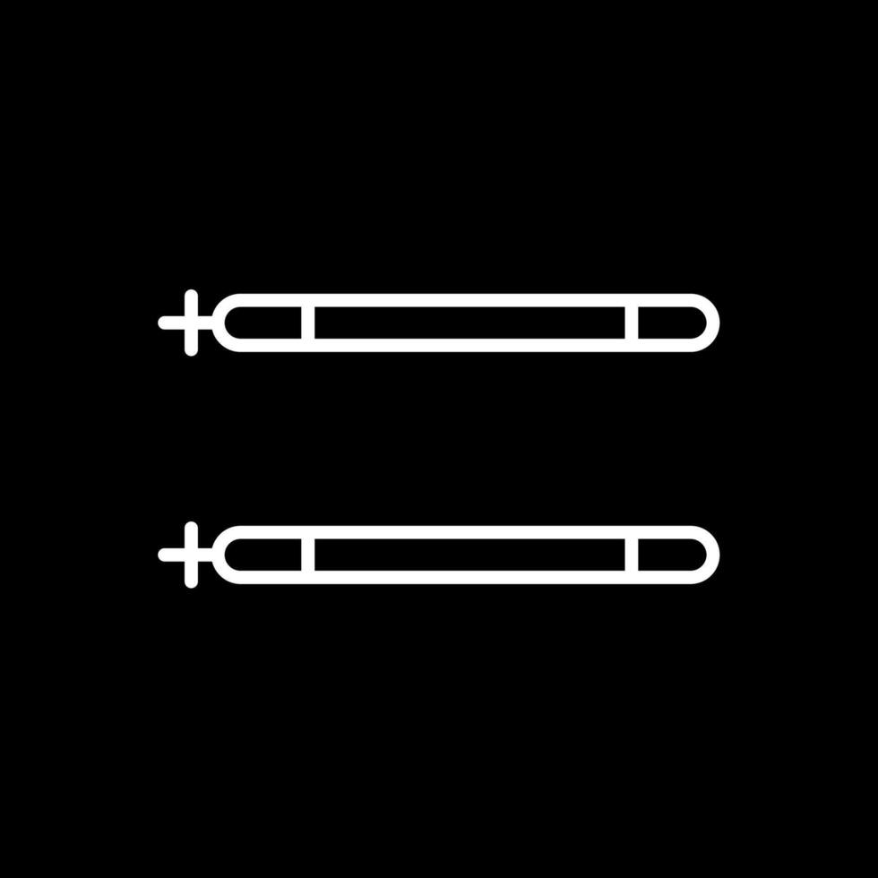 Sticks Line Inverted Icon Design vector