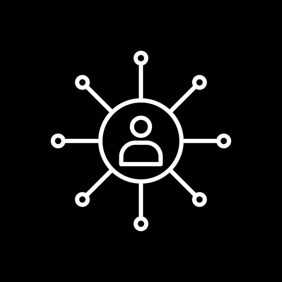 Networking Line Inverted Icon Design vector