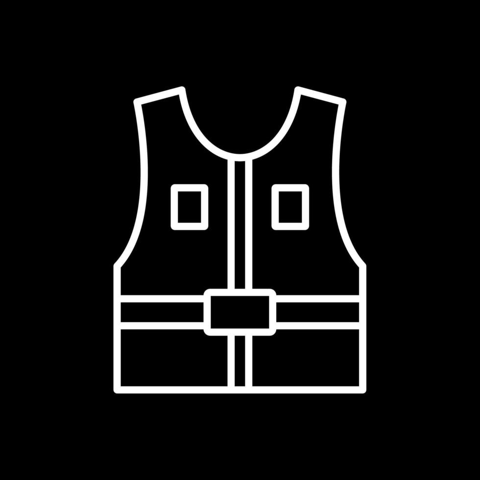 Jacket Line Inverted Icon Design vector
