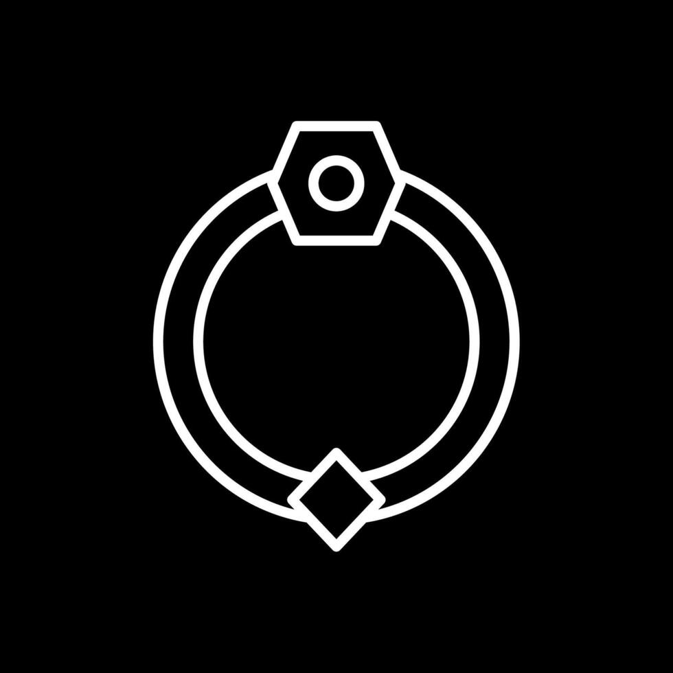 Door Knocker Line Inverted Icon Design vector