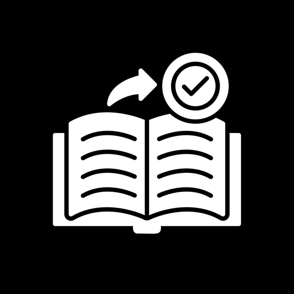 Book Glyph Inverted Icon Design vector