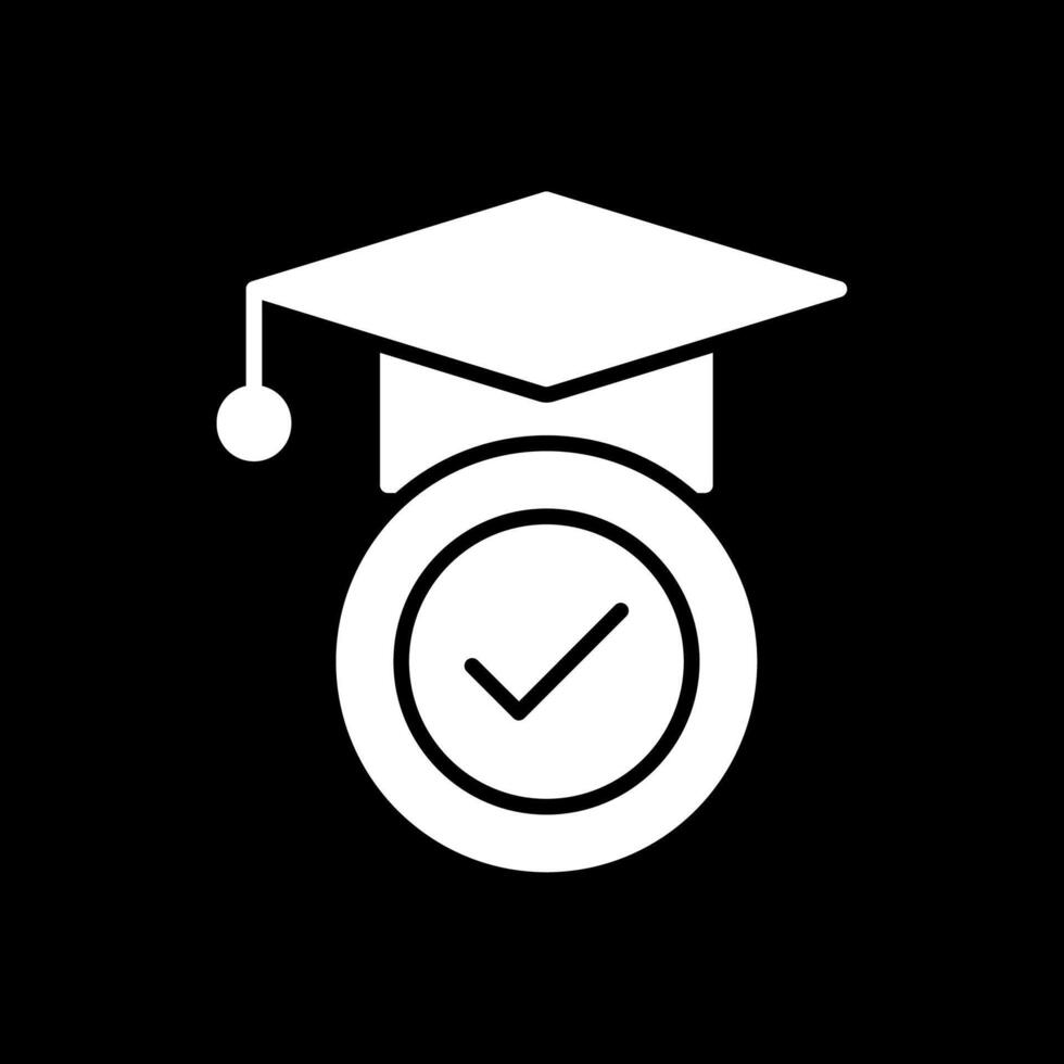 Education Glyph Inverted Icon Design vector