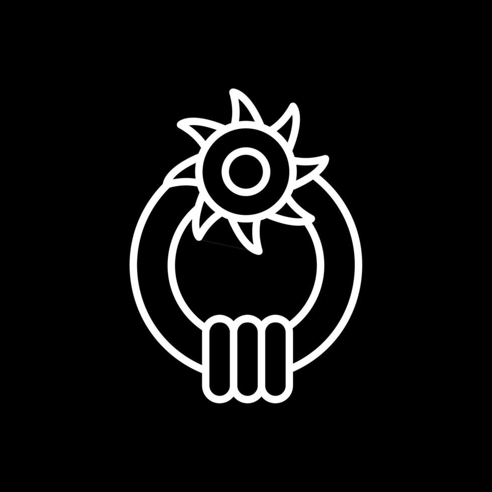 Door Knocker Line Inverted Icon Design vector
