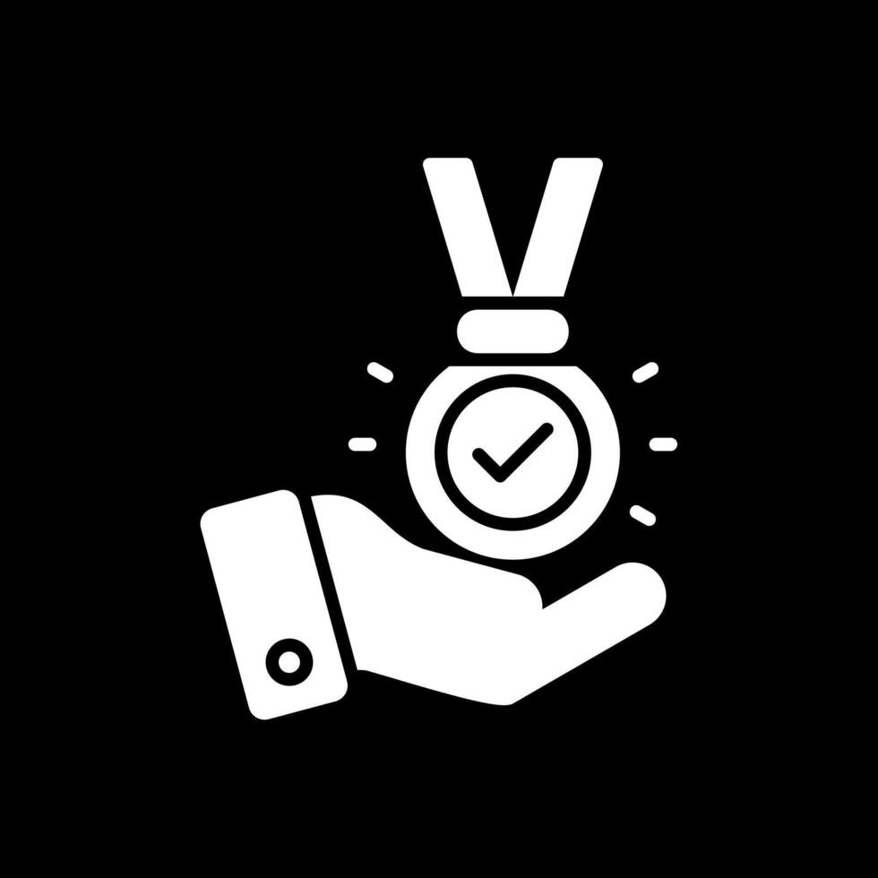 Hand Glyph Inverted Icon Design vector