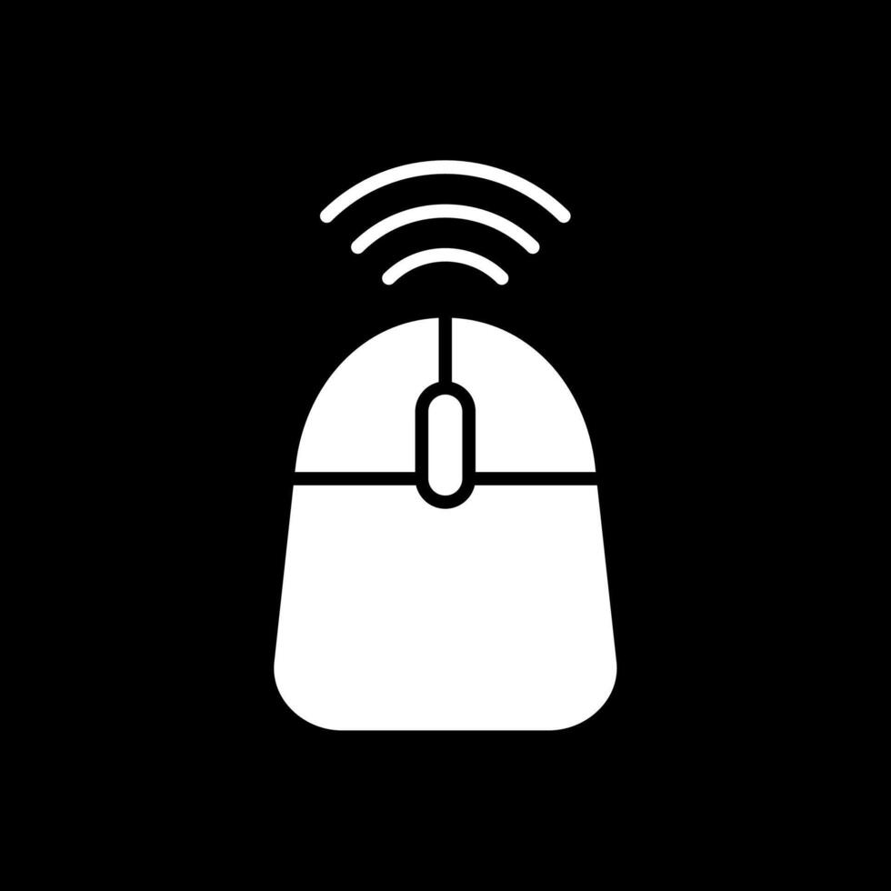 Mouse Glyph Inverted Icon Design vector