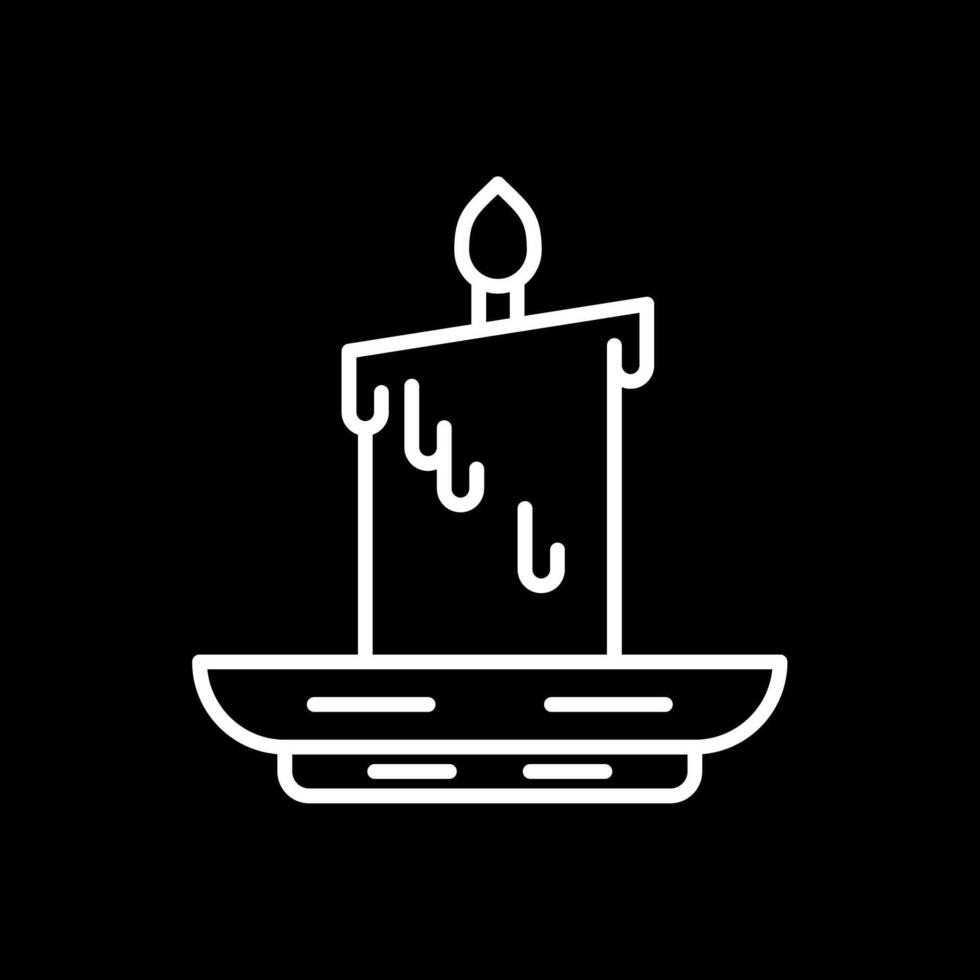 Candle Line Inverted Icon Design vector