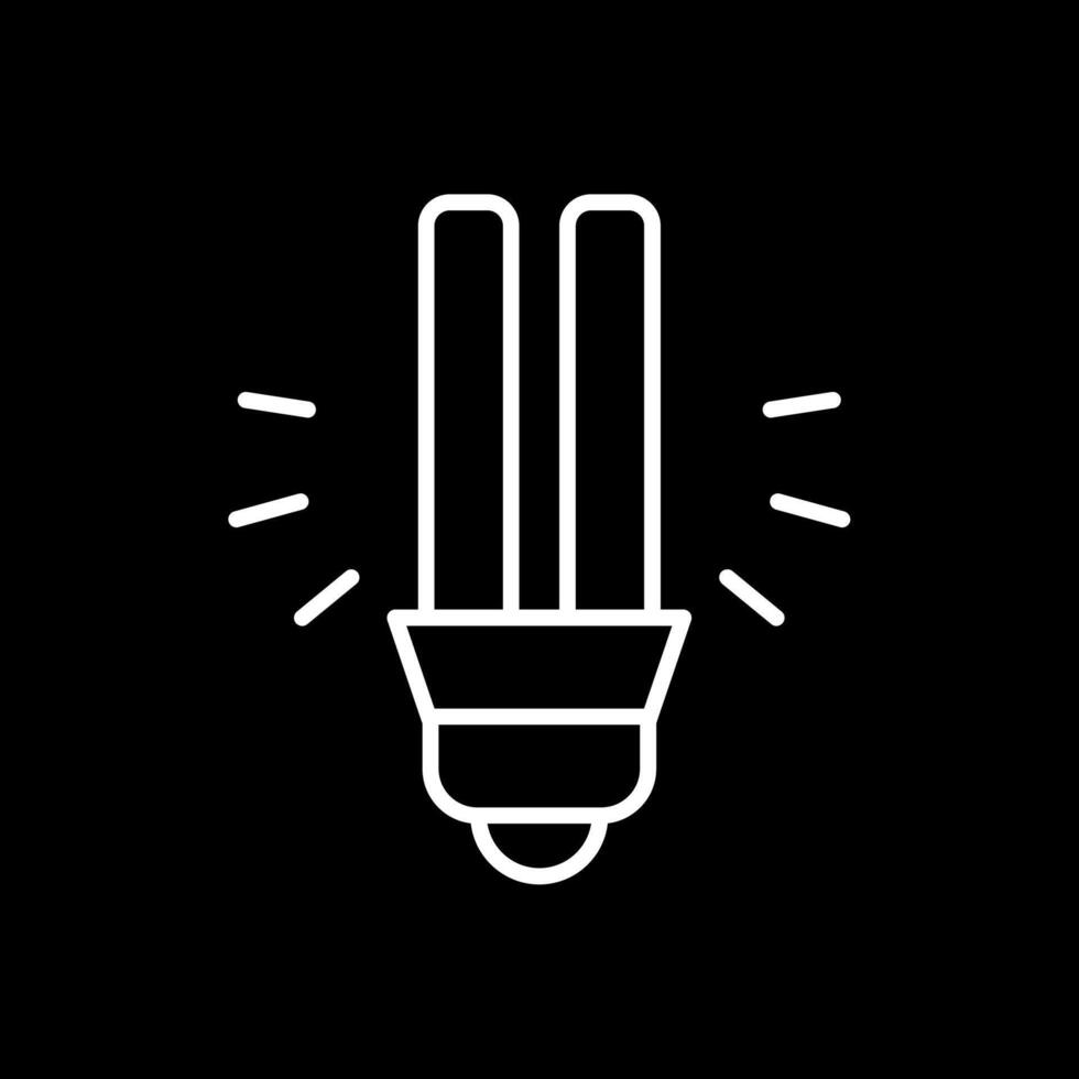 Light Bulb Line Inverted Icon Design vector