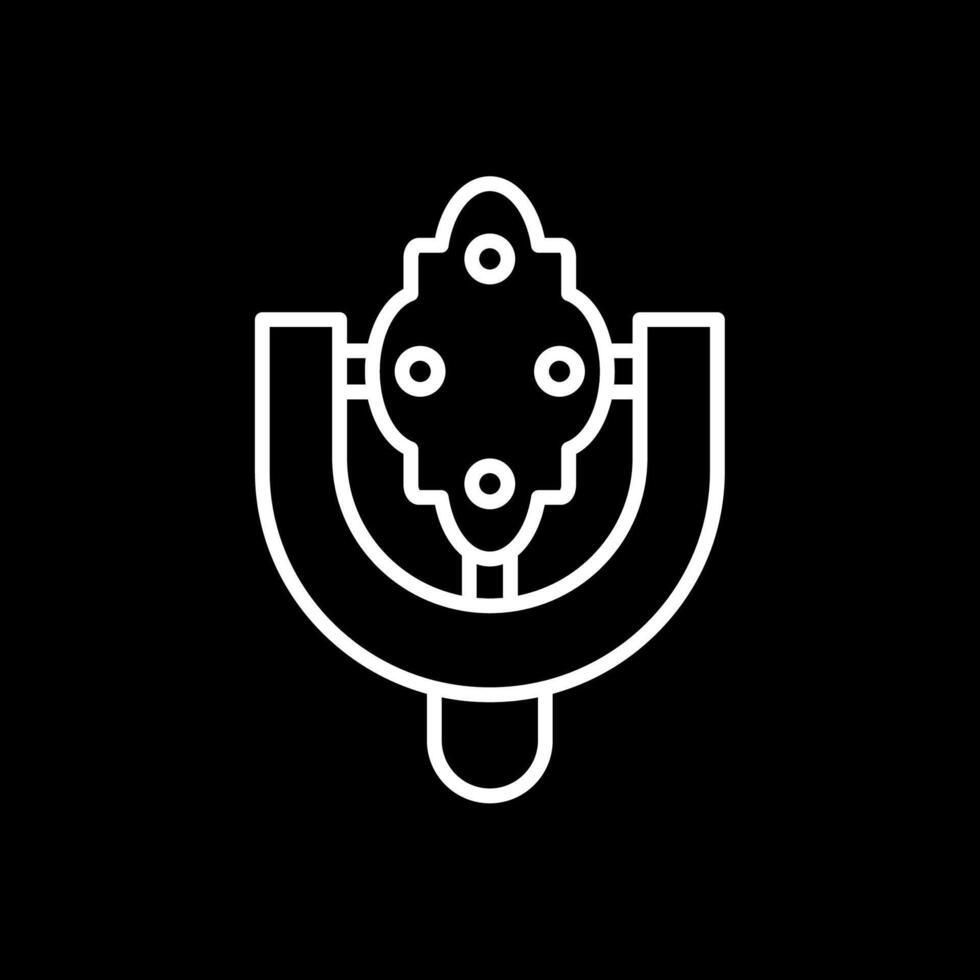 Door Knocker Line Inverted Icon Design vector