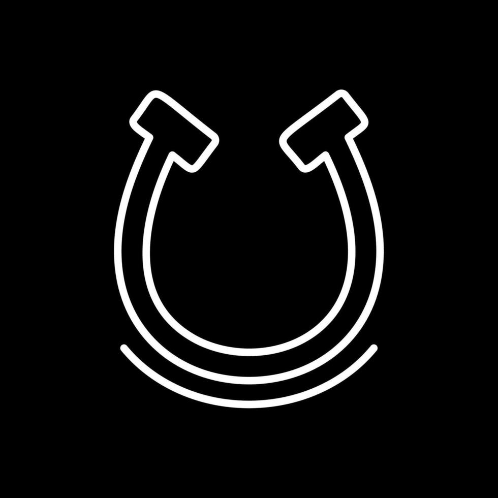 Horseshoe Line Inverted Icon Design vector