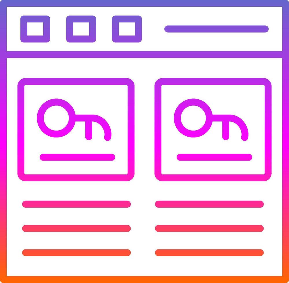 Password Manager Line Gradient Icon Design vector