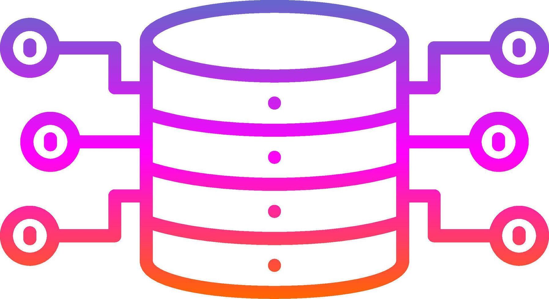 Server Storage Line Gradient Icon Design vector