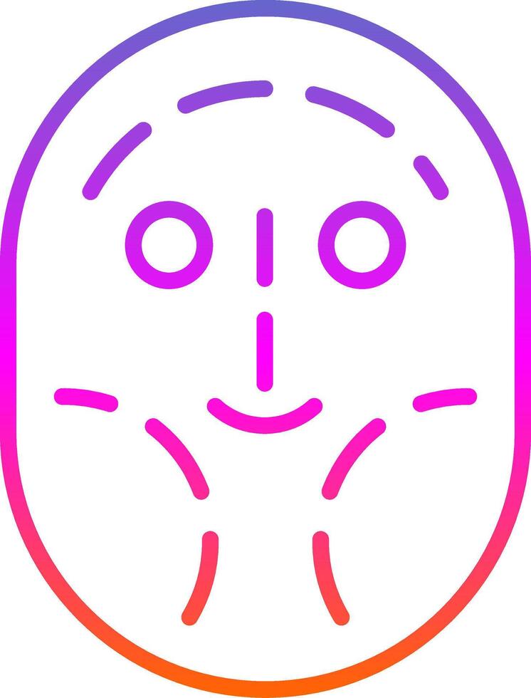 facial el plastico cirugía línea degradado icono diseño vector