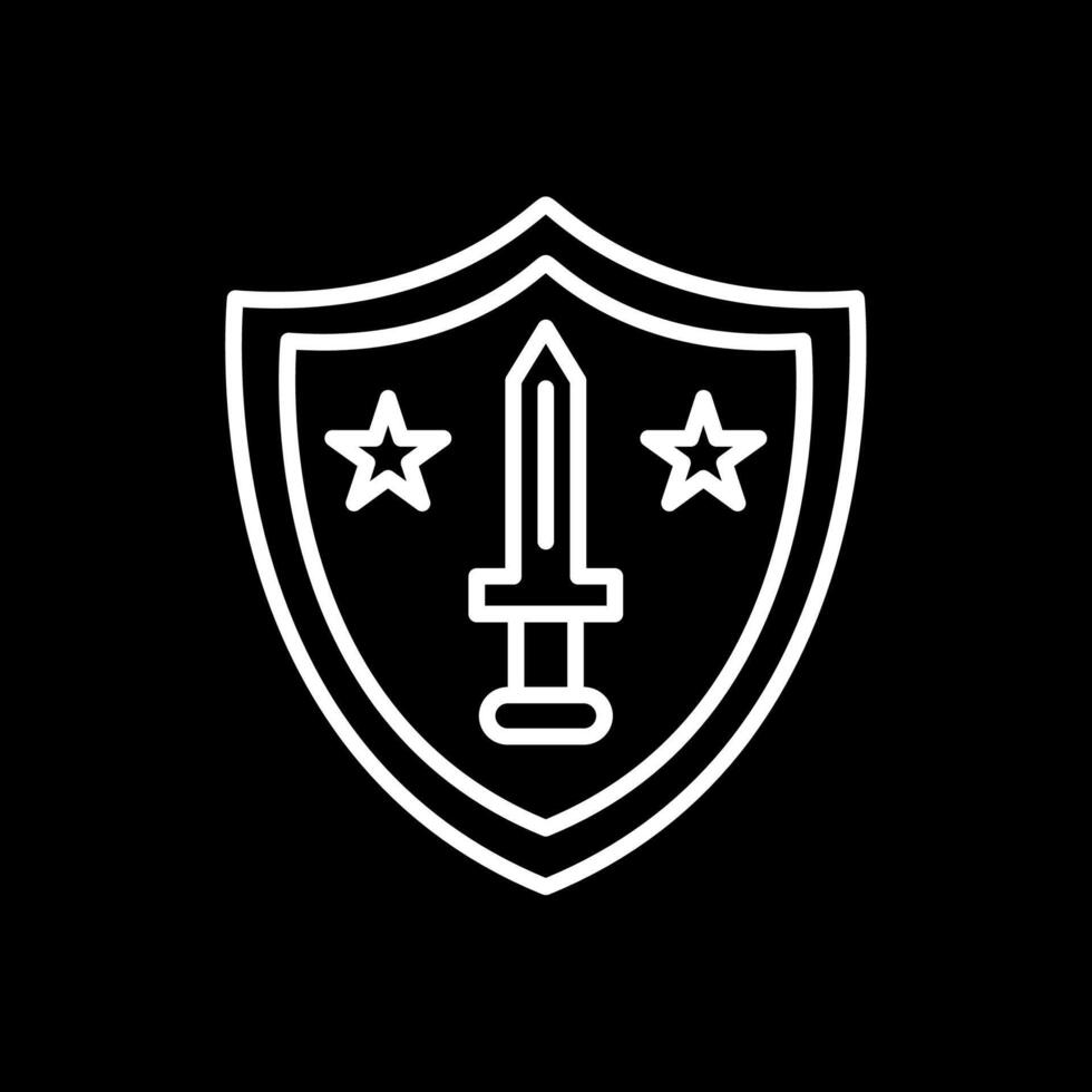 Shield Line Inverted Icon Design vector
