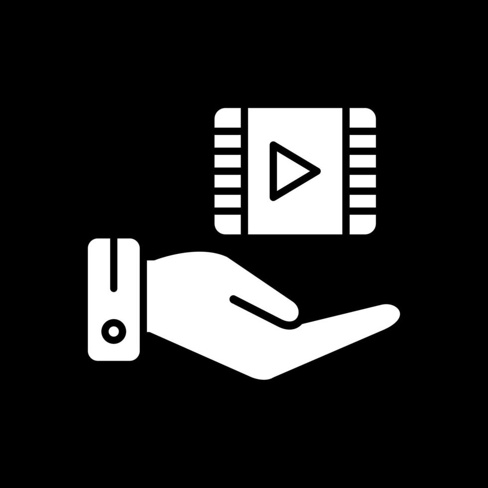 Glyph Inverted Icon Design vector