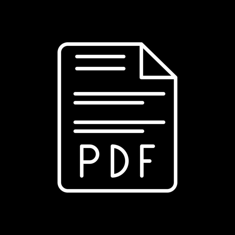 Pdf Line Inverted Icon Design vector