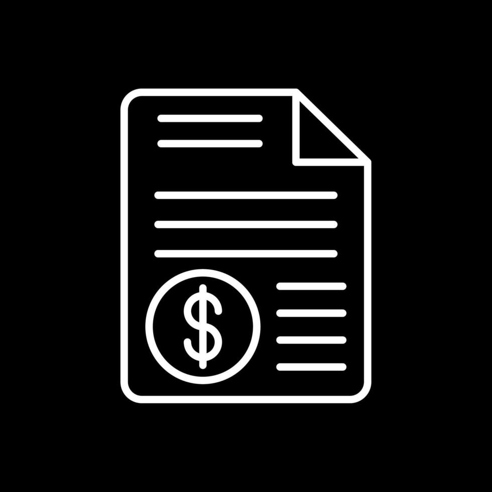Document Line Inverted Icon Design vector