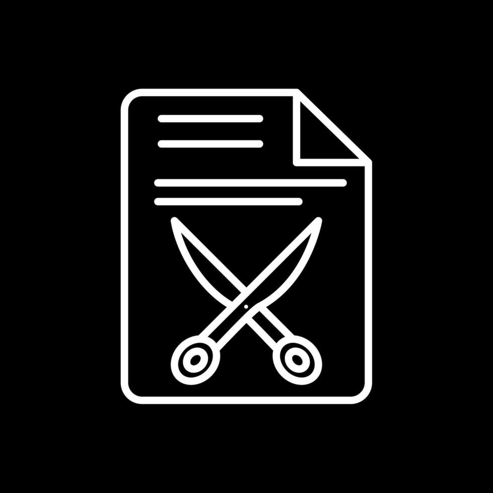 Document Line Inverted Icon Design vector
