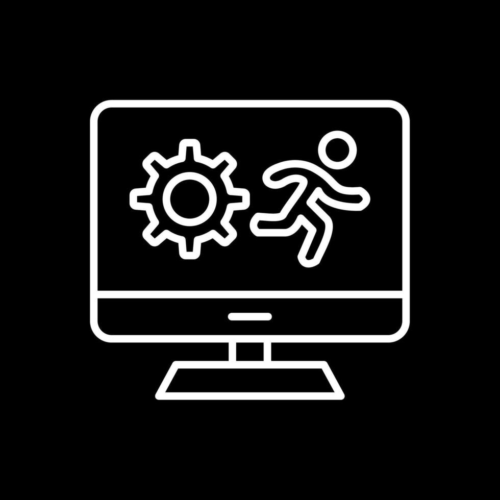 Sprint Line Inverted Icon Design vector