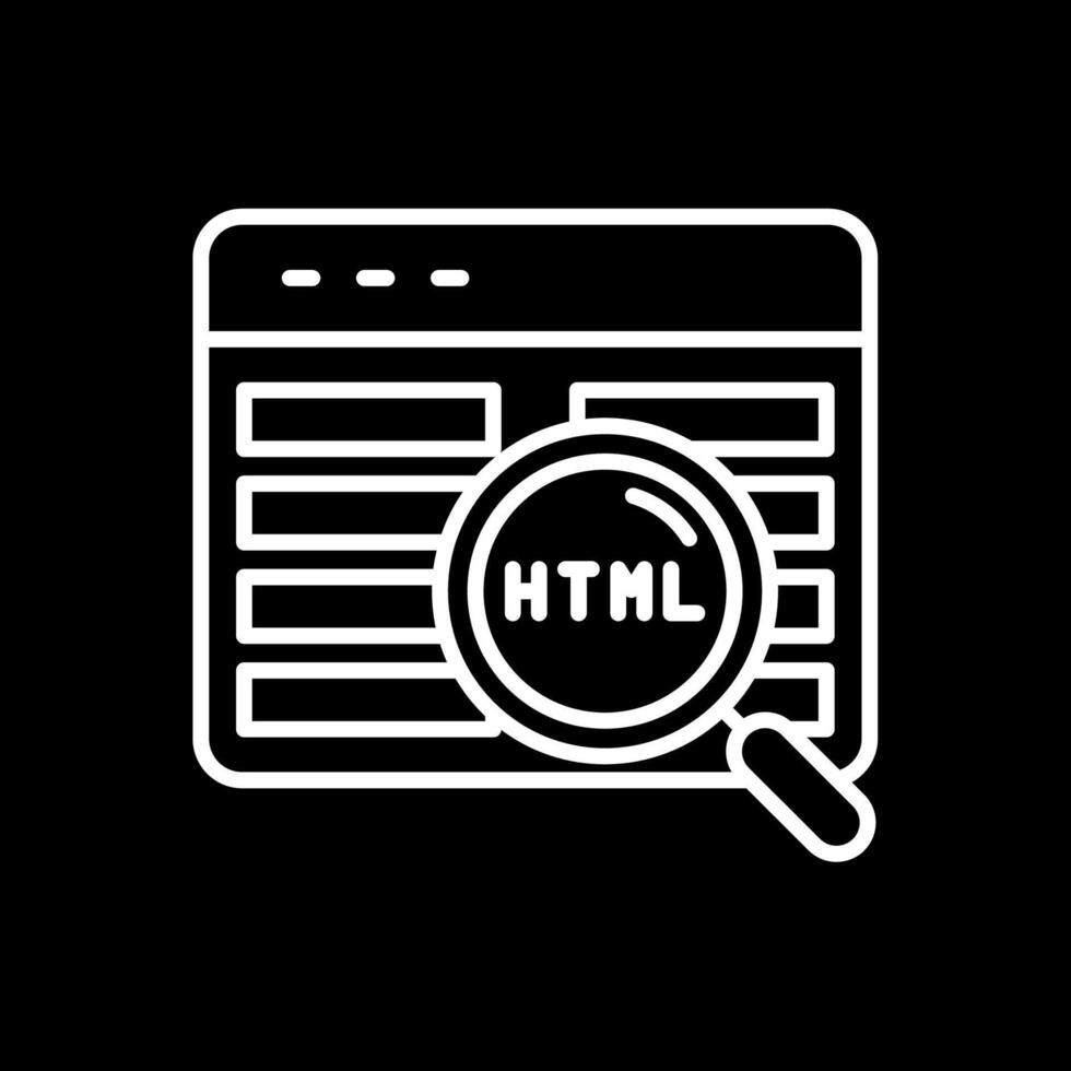 Code Review Line Inverted Icon Design vector