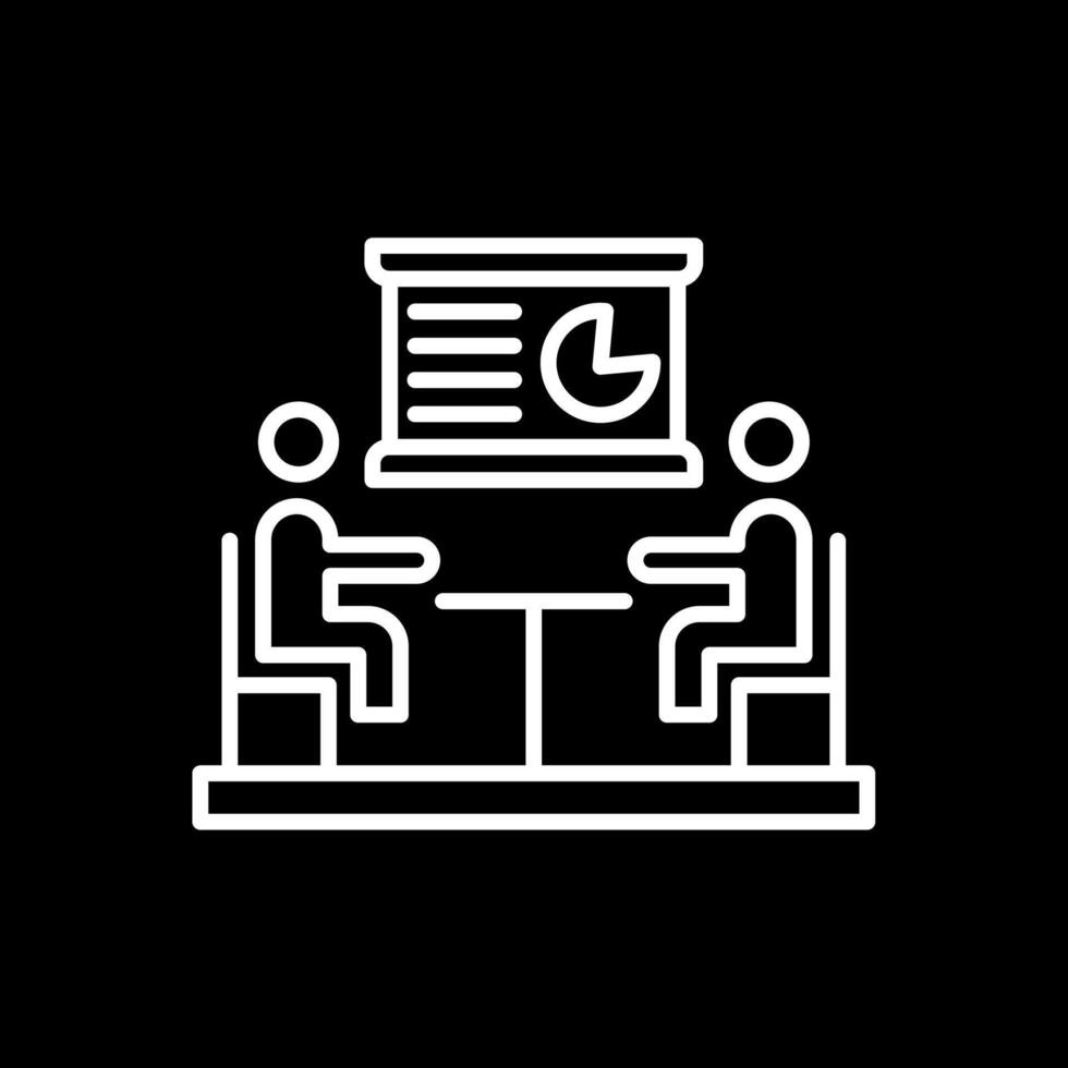 Meeting Line Inverted Icon Design vector