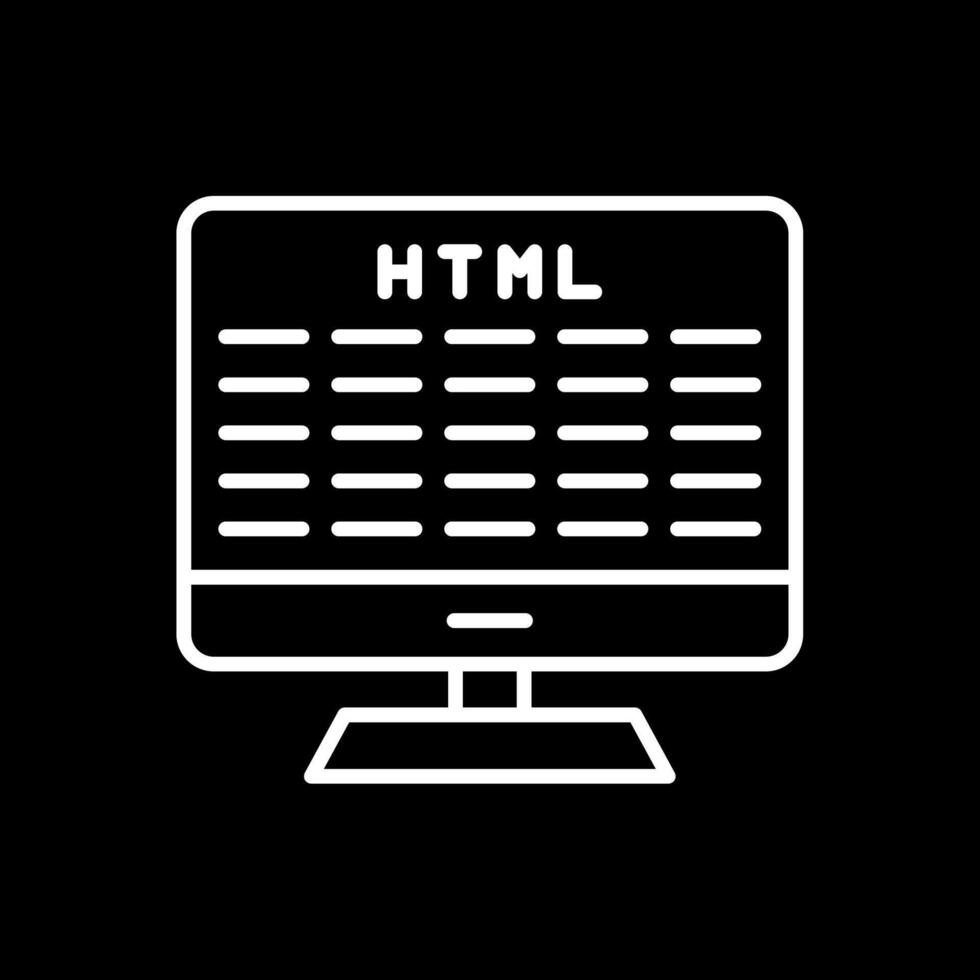 Web Development Line Inverted Icon Design vector
