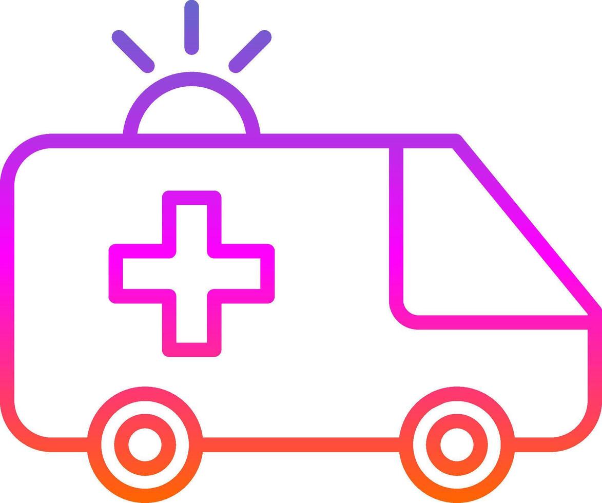 Ambulance Line Gradient Icon Design vector