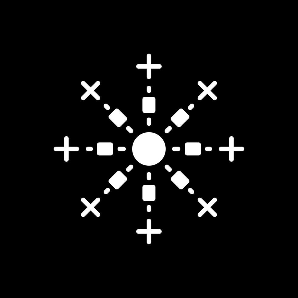 Firework Glyph Inverted Icon Design vector