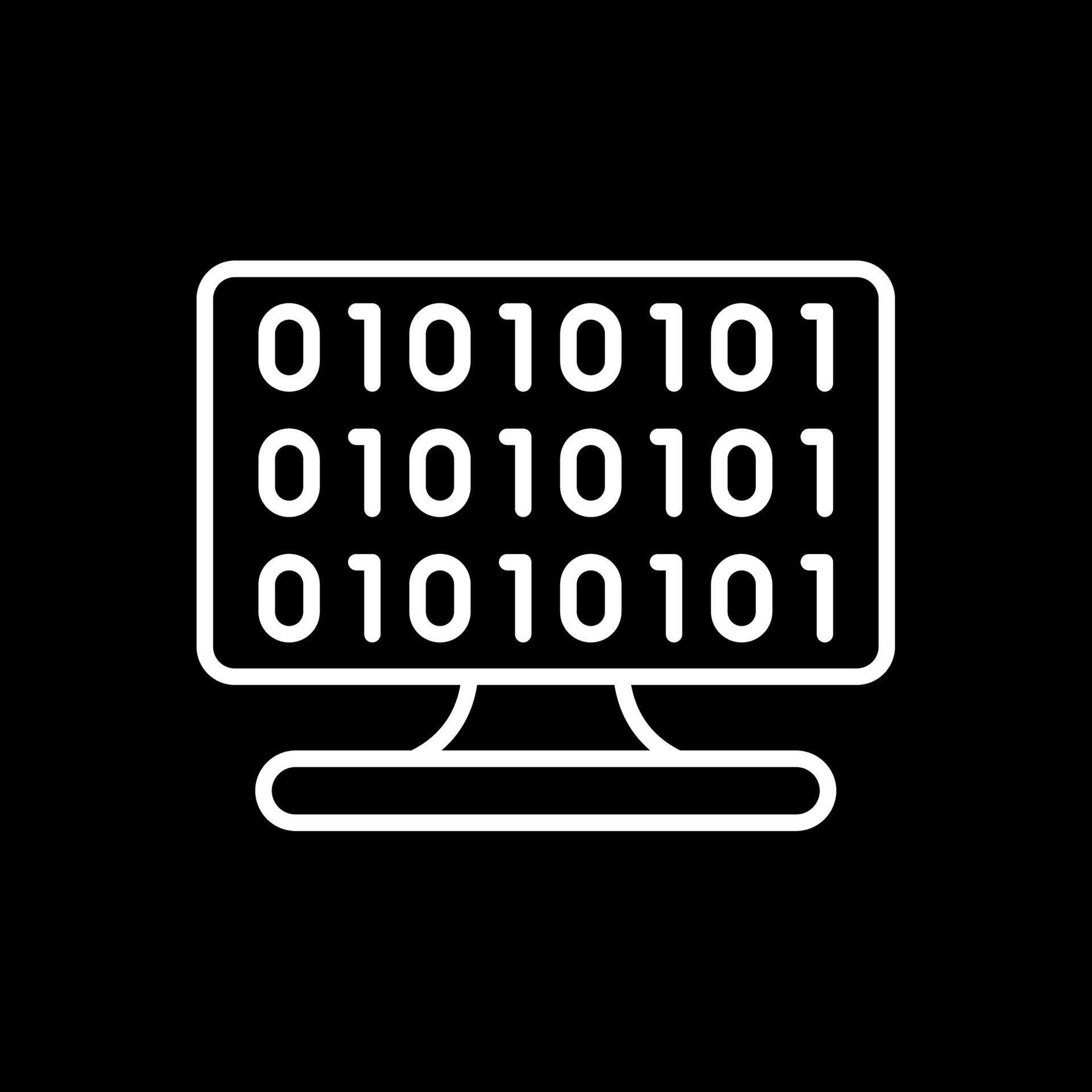 Binary Code Line Inverted Icon Design 43939881 Vector Art at Vecteezy