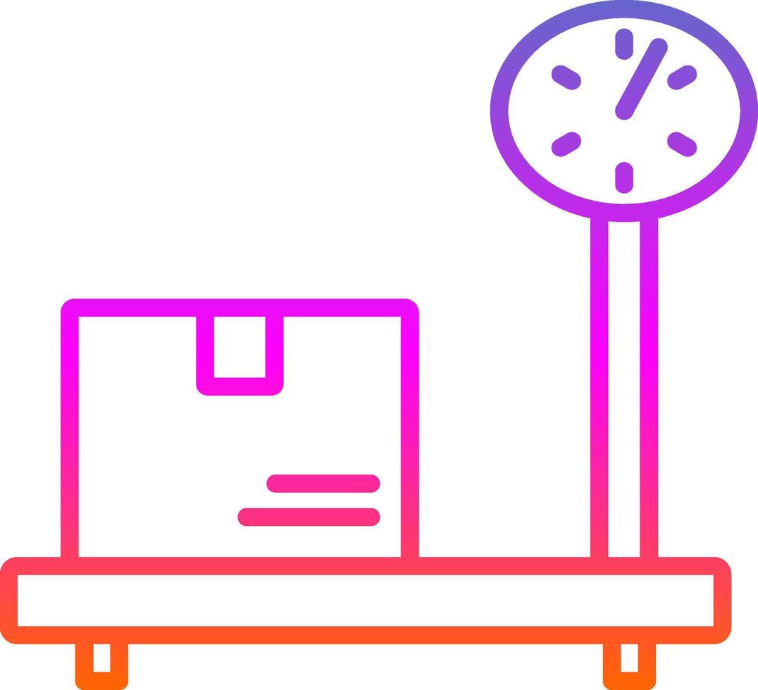 Weighting Line Gradient Icon Design vector