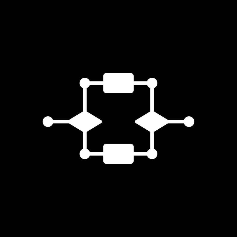 Algorithm Glyph Inverted Icon Design vector
