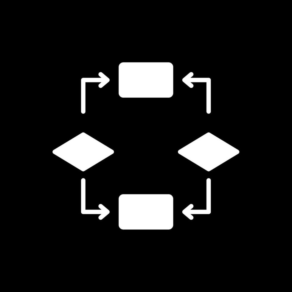 Algorithm Glyph Inverted Icon Design vector