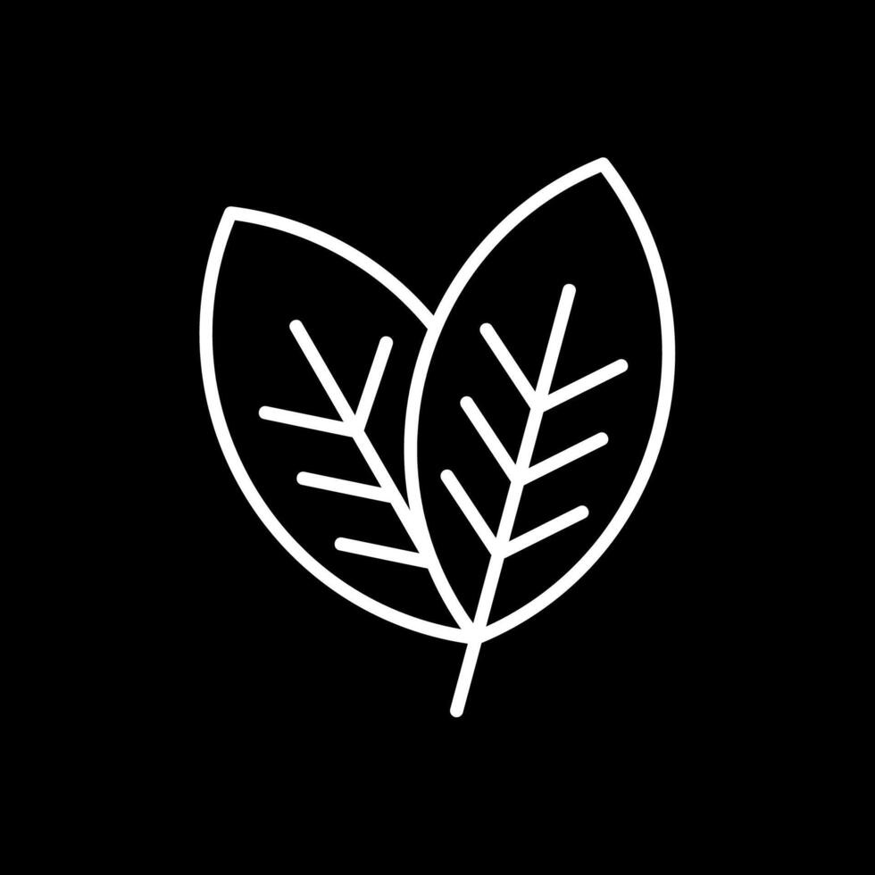 Leaf Line Inverted Icon Design vector