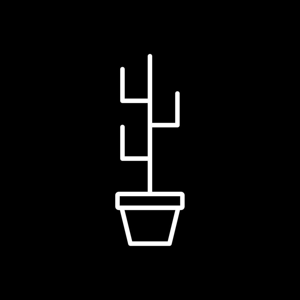 Cactus Line Inverted Icon Design vector