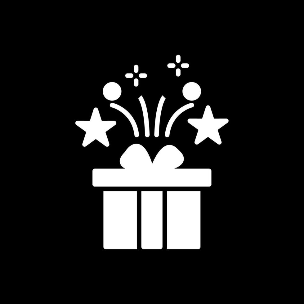 Gifts Glyph Inverted Icon Design vector