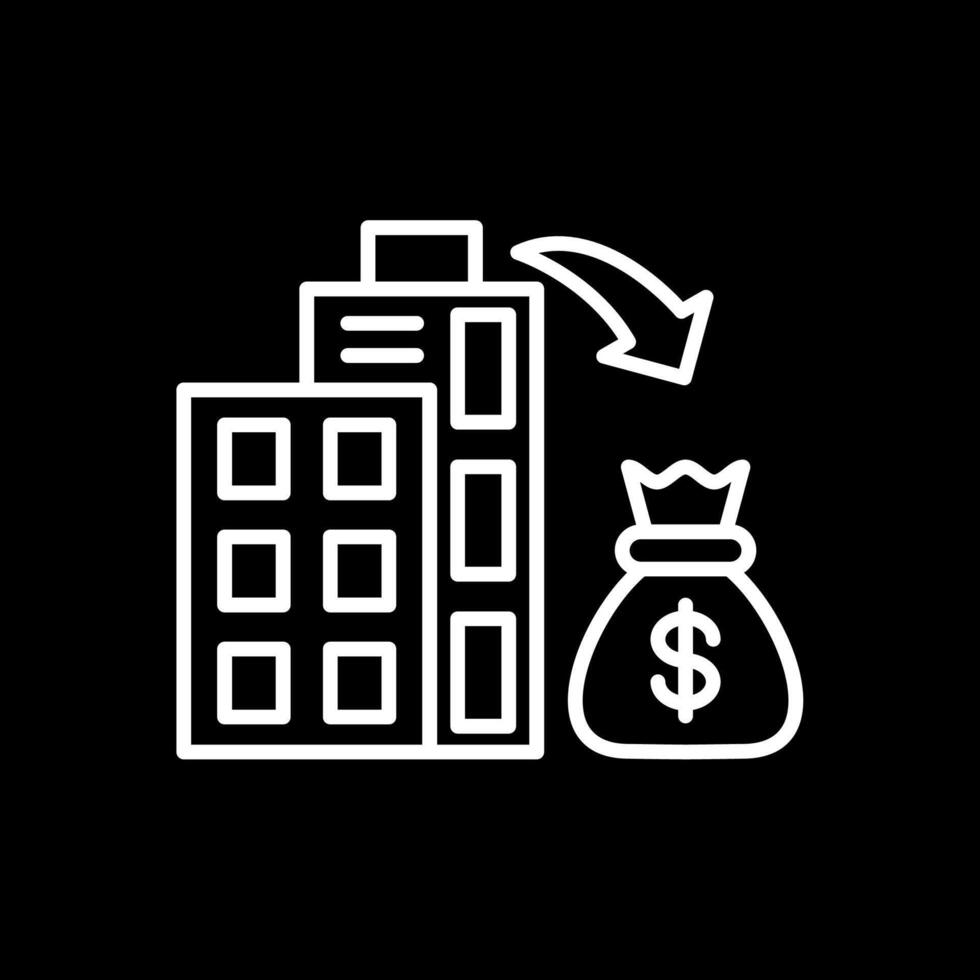 Market Investment Line Inverted Icon Design vector