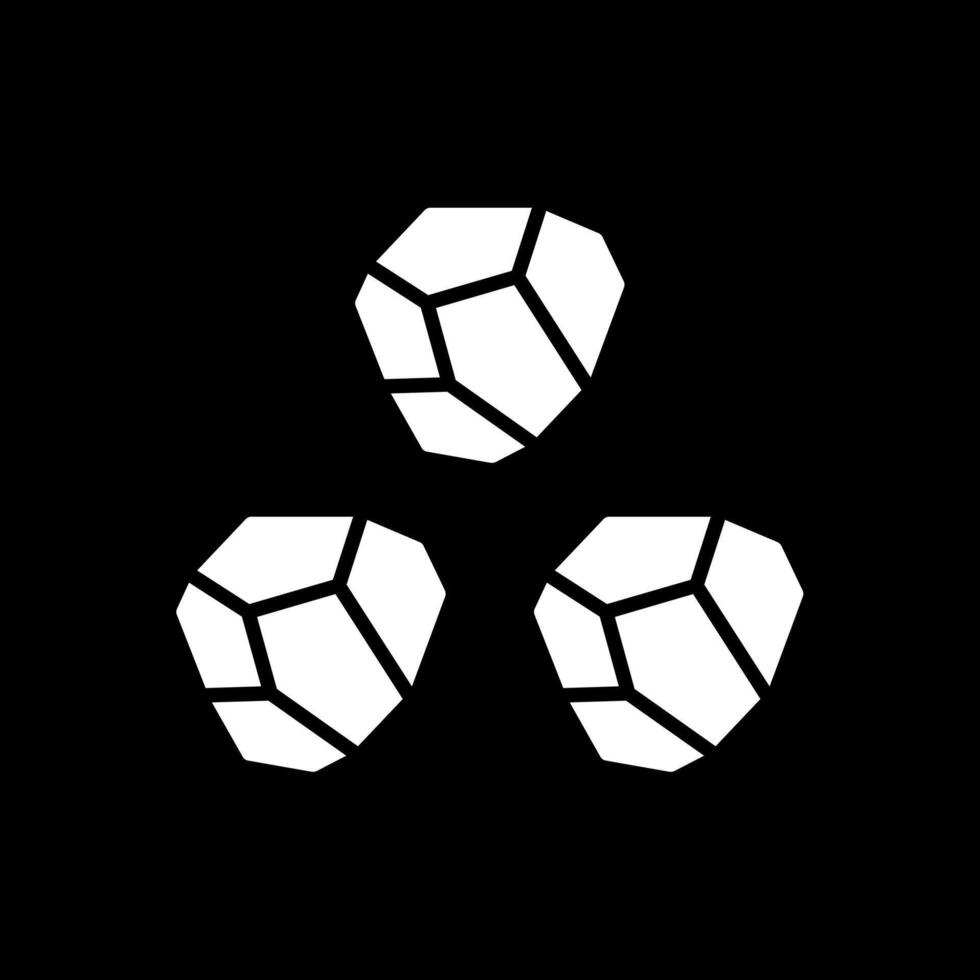 Boulder Glyph Inverted Icon Design vector